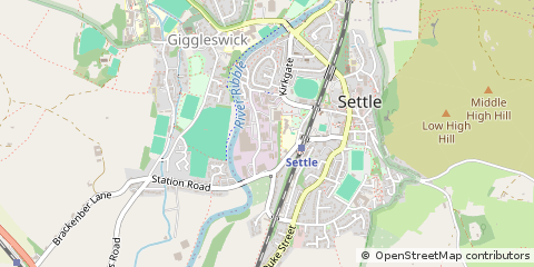 Map of Settle, North Yorkshire