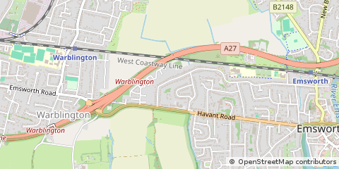Map of Emsworth, Hampshire