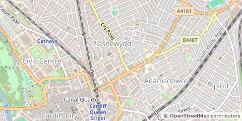 Map of Cardiff, Caerdydd