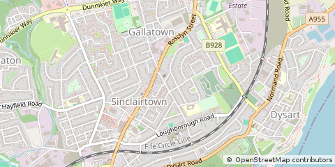 Map of Kirkcaldy, Fife