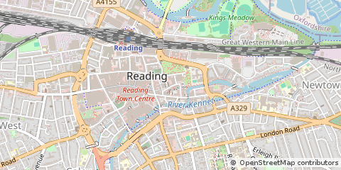Map of Reading, Berkshire