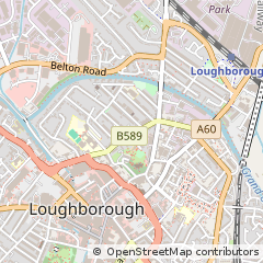 Map of Loughborough, Leicestershire