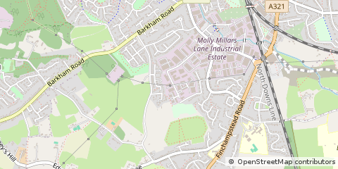 Map of Wokingham, Berkshire