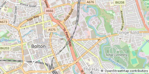Map of Bolton, Lancs