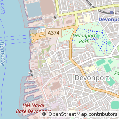 Map of Plymouth, Devon