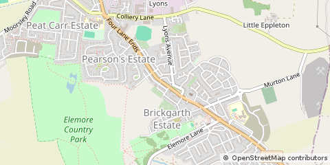Map of Houghton LE Spring