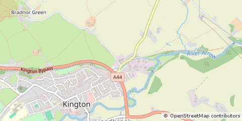 Map of Kington, Herefordshire