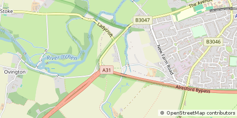 Map of Alresford, Hampshire