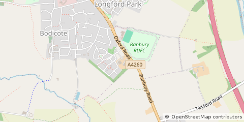 Map of Banbury, Oxfordshire