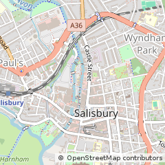 Map of Salisbury, Wiltshire
