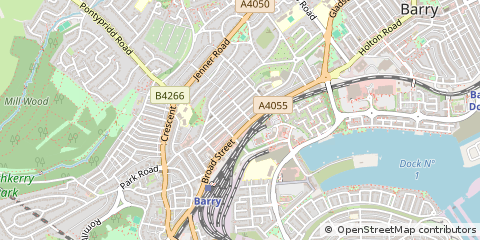 Map of Barry, Vale of Glamorgan