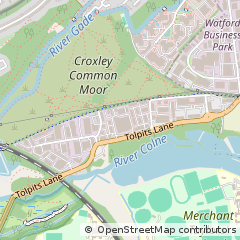 Map of Tolpits Lane, Watford Herts