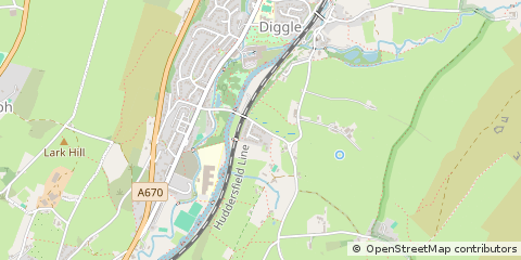 Map of Oldham, Lancashire