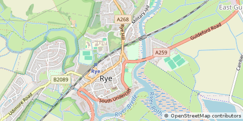 Map of RYE, East Sussex