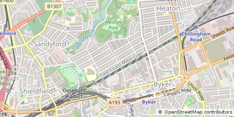 Map of Newcastle Upon Tyne
