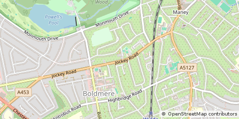 Map of Sutton Coldfield, West Midlands