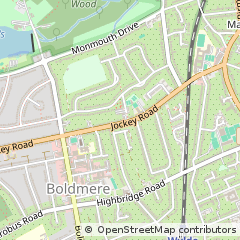 Map of Sutton Coldfield, West Midlands