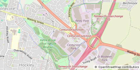 Map of Tamworth, Staffordshire