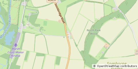 Map of Stockbridge, Hampshire