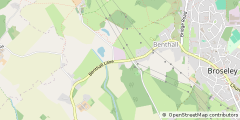 Map of Broseley, Shropshire