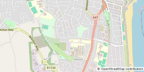 Map of Great Yarmouth, Norfolk