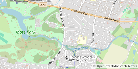 Map of Maidstone, Kent