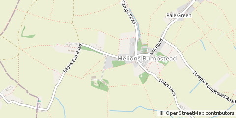 Map of Helions Bumpstead, Essex
