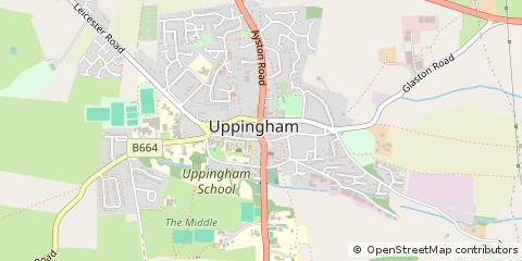 Map of Oakham, Rutland