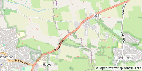 Map of Winscombe, North Somerset