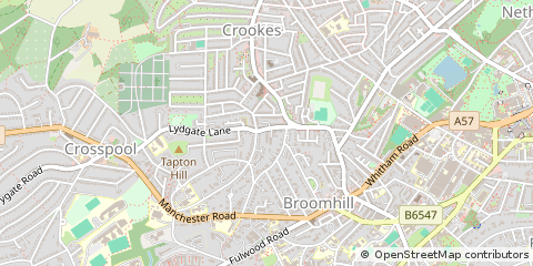 Map of Sheffield