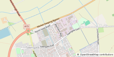 Map of Market Deeping, Lincs