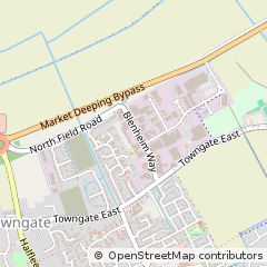 Map of Market Deeping, Lincs