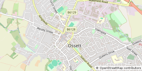 Map of Ossett, West Yorkshire