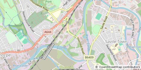 Map of Dewsbury, West Yorkshire
