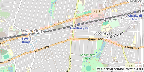 Map of Ilford, Essex