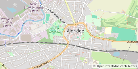 Map of Walsall, West Midlands