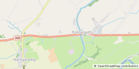 Map of Carmarthen