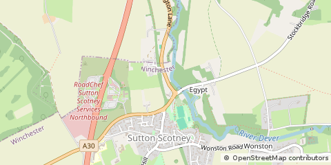 Map of Winchester, Hampsire
