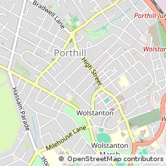 Map of Newcastle, Staffordshire
