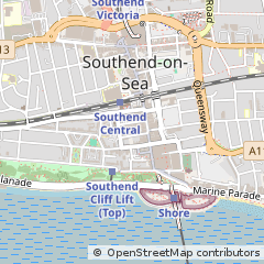 Map of Southend-on-SEA, Essex