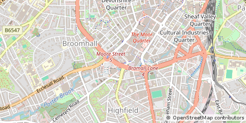 Map of Sheffield