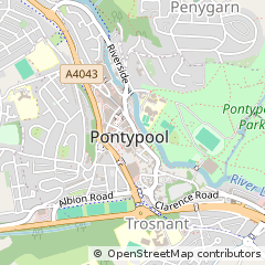 Map of Pontypool, Gwent