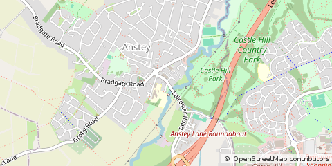 Map of Anstey, Leicestershire