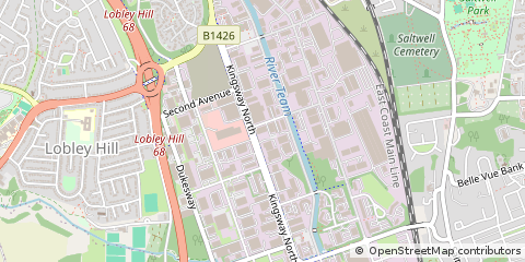 Map of Gateshead