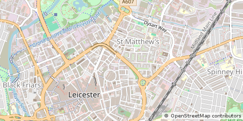 Map of Leicester, Leicestershire