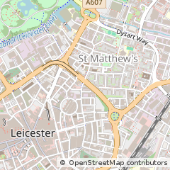 Map of Leicester, Leicestershire