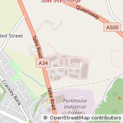Map of Business Park Newcastle Under, Lyme Staffordshire