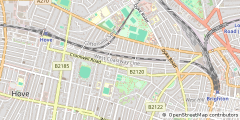 Map of Hove, East Sussex