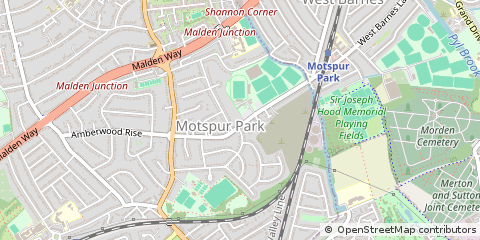 Map of NEW Malden, Surrey