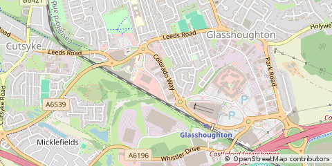 Map of Castleford, West Yorkshire